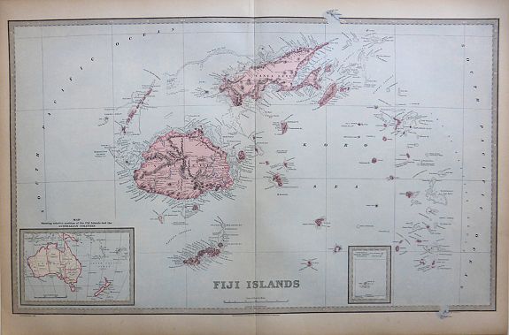 The Picturesque Atlas Publishing Co. , Fiji Islands, antique map, old maps
