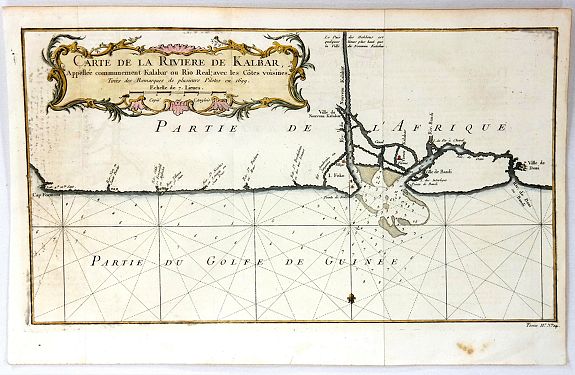 BELLIN, J., Carte de la Riviere de Kalbar, antique map, old maps