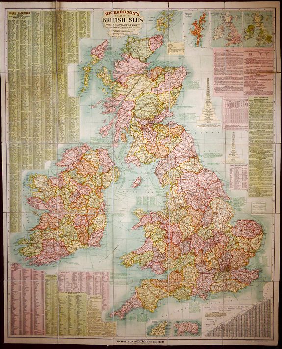 RICHARDSON, Richardson's Chart of the British Isles., antique map, old maps