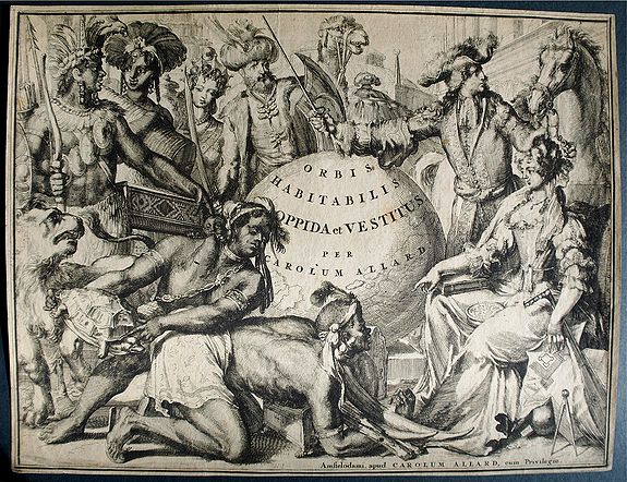 ALLARD, C., CAREL ALLARD, Orbis Habitabilis et vestitus. 1698, antique map, old maps