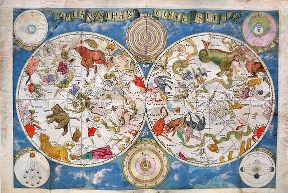 DE WIT, F., Planisphaerium Coeleste, antique map, old maps