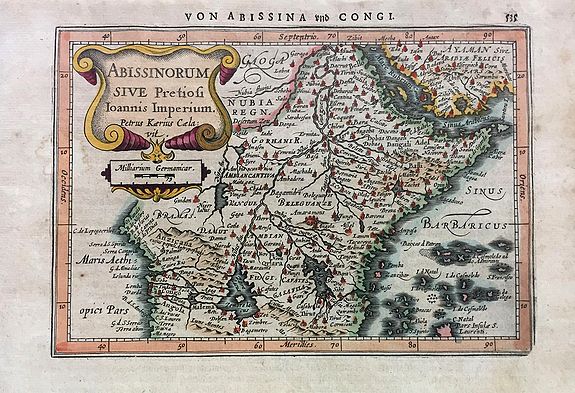 KEERE, Pieter van den, Abissinorum Sive Pretiosi Ioannis Imperium, antique map, old maps