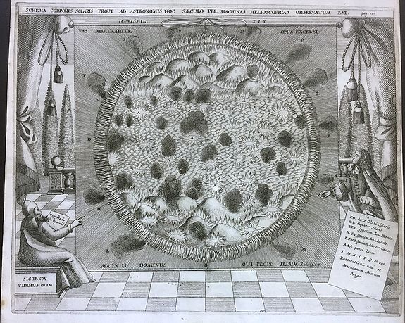 ZAHN, J., Schema corporis solaris prout ab astronomis hoc saeculo per machinas helioscopicas observatum est., antique map, old maps