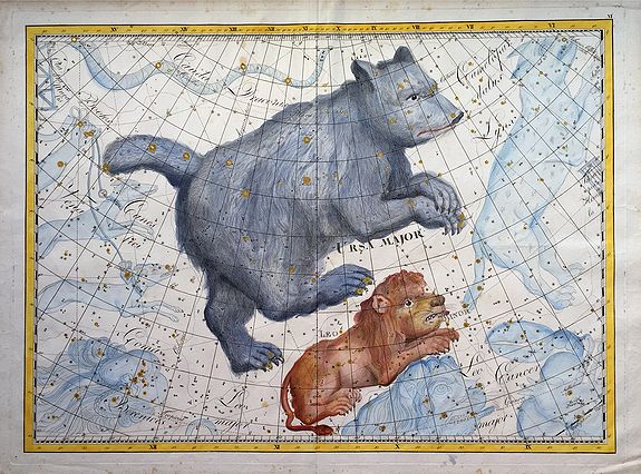 BODE, Johann., Ursa Major Constellation (Big Dipper), antique map, old maps
