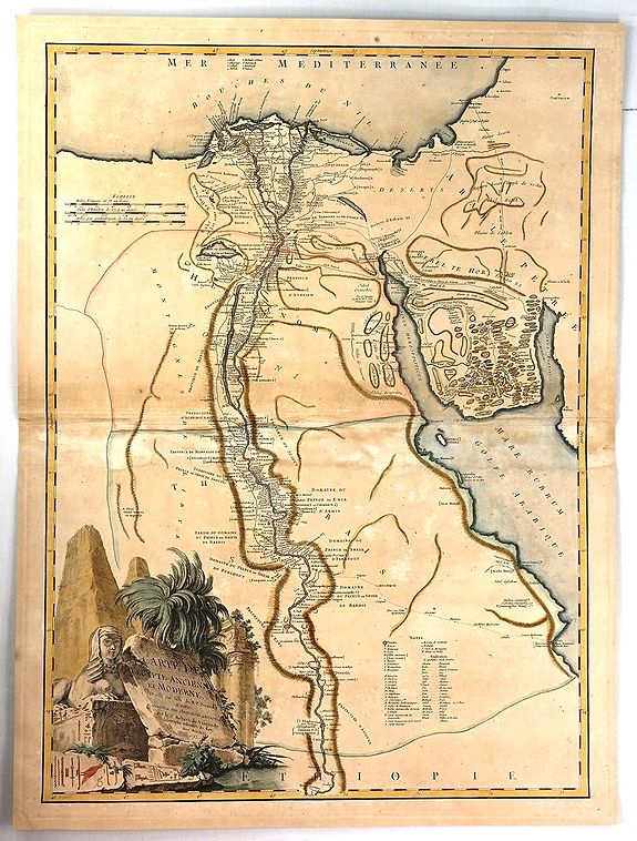 VAUGONDY, R., Carte de L’Egypte Ancienne et Moderne., antique map, old maps