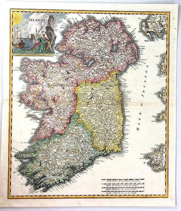 ALBRIZZI, G., Irlanda., antique map, old maps