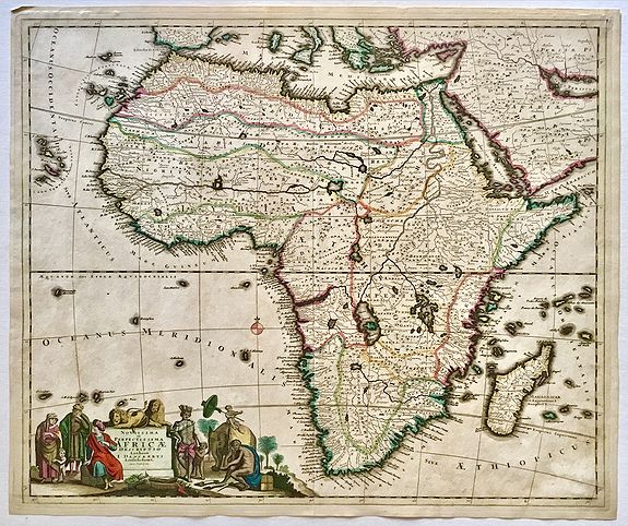 DANCKERTS, J., Novissima et Perfectissima Africae Descriptio, antique map, old maps