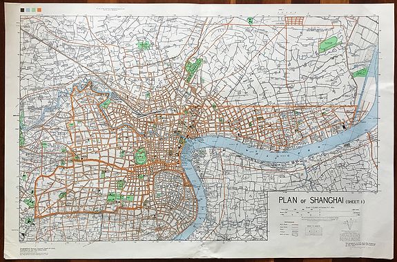 US Army Map Service., Plan of Shanghai - Sheet 1, antique map, old maps