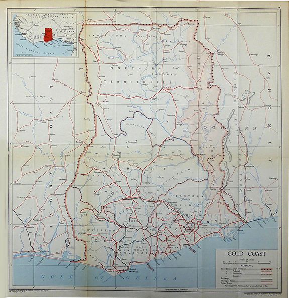 Directorate of Colonial Surveys., Gold Coast , antique map, old maps