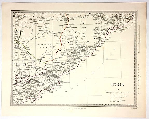 WALKER , J. &W., India IV., antique map, old maps