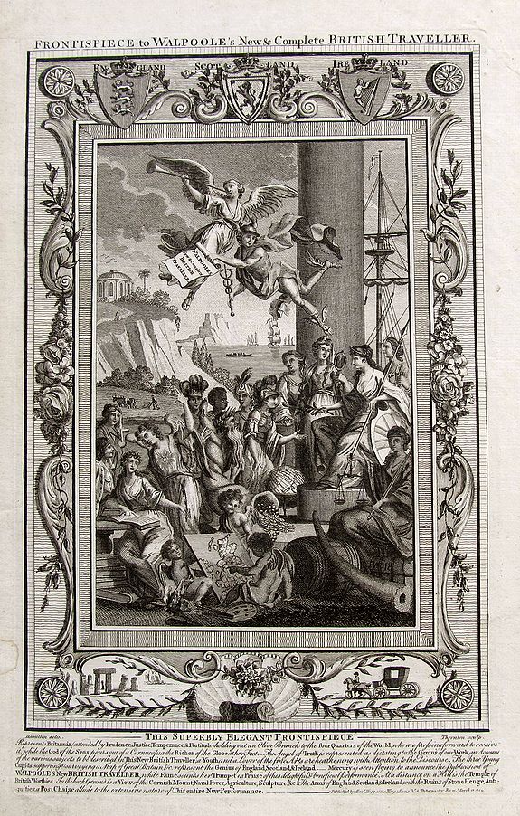 WALPOOLE, G. A., (Frontispiece to Walpoole's New & Complete British Traveller.), antique map, old maps