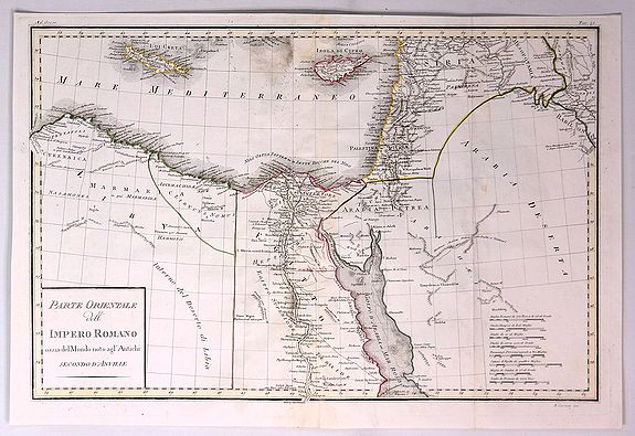ANVILLE, J.B.B., Parte Orientale dell Impero Romano Ossia del Mondo Noto Agl’Antichi., antique map, old maps