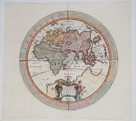 TAVERNIER, M., Carte Nouvelle de l'Europe, Asia and Afrique. . ., antique map, old maps