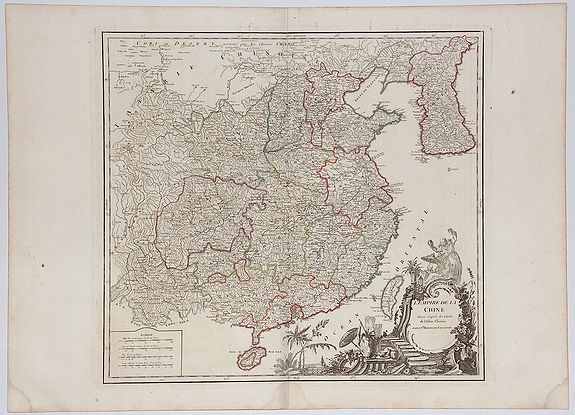de Vaugondy, Robert., L'EMPIRE DE LA CHINE dresse d'apres les Cartes de l'Atlas Chinois., antique map, old maps