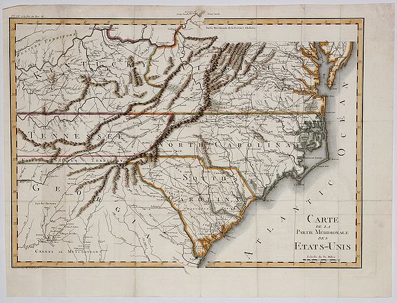 Tardieu., Carte de la Partie Meridionale des Etats-Unis., antique map, old maps