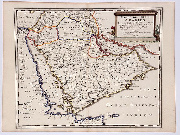 Sanson & Mariette., Carte des Trois Arabies. Tiree en Partie de l'Arabe de Nubie., antique map, old maps