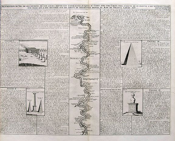 CHATELAIN, H., Description Du Nil de ses Sources, De Son Cours Depuis Les Cataractes Jusques Au Caire,..., antique map, old maps