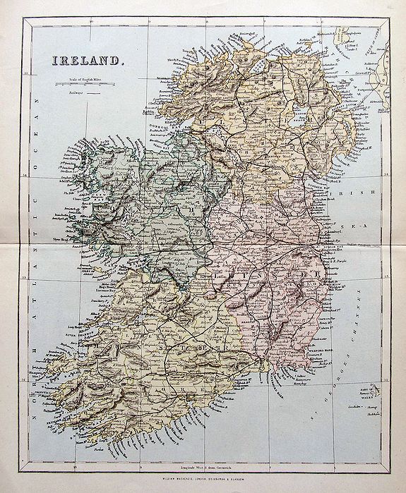 MACKENZIE, W., Ireland., antique map, old maps