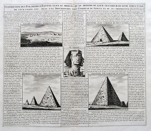 CHATELAIN, H., Description des Piramides d'Egypte..., antique map, old maps