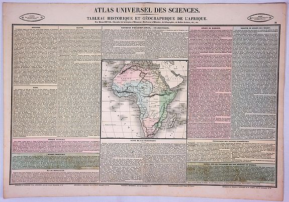 DUVAL, H., Tableau Historique et Geographique de L’Afrique., antique map, old maps
