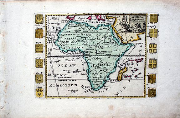 DE LA FEUILLE, D., Africa Selou les Autheurs les plus Modernes., antique map, old maps