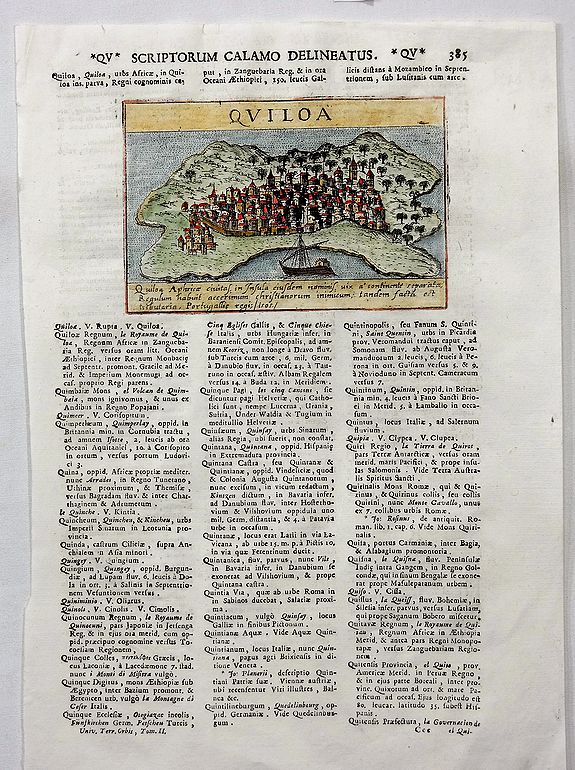 LASOR A VAREA., Quiloa., antique map, old maps