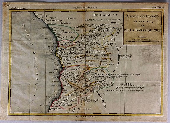 BRION DE LA TOUR, L., Carte du Congo en General ou de la Basse Guinee., antique map, old maps