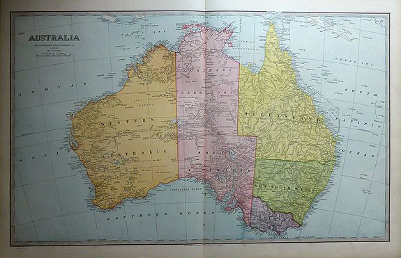 WILKINSON, Charles Smith , Australia., antique map, old maps