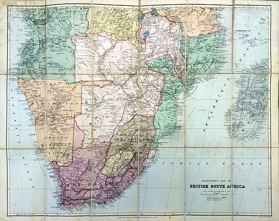 STANFORD, E. , Stanford's Map of British South Africa., antique map, old maps