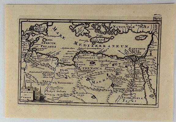 CLUVER, P., Aegyptus et Cyrene., antique map, old maps