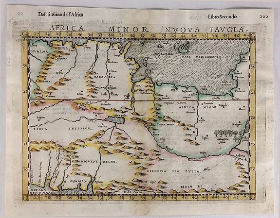 RUSCELLI, G., Africa Minor Nuova Tavola., antique map, old maps