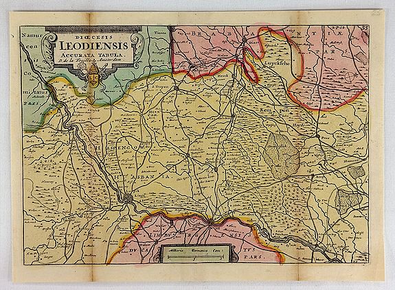 DE LA FEUILLE, D., Diocesis Leodiensis Accurata Tabula., antique map, old maps