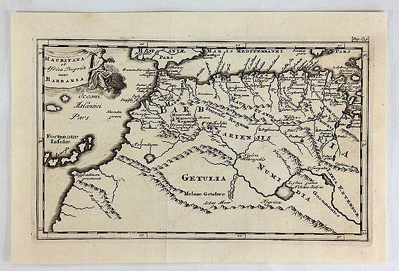CLUVER, P., Mauritana et Africa Propria nunc Barbaria., antique map, old maps