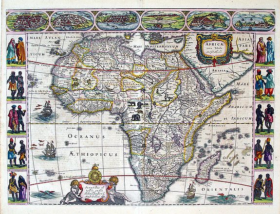 HONDIUS Jr., Jodocus / JANSSONIUS, Johannes , AFRICÆ | nova Tabula | Auct. Jud. Hondio., antique map, old maps