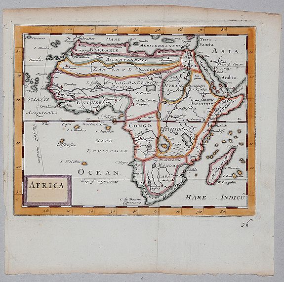 MOORE, Jonas., AFRICA., antique map, old maps