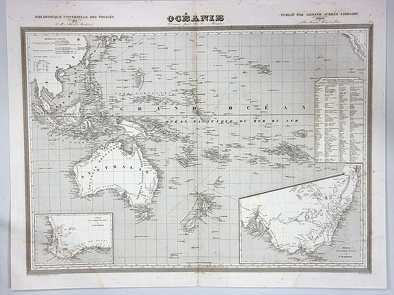 MONIN. C., Océanie. , antique map, old maps