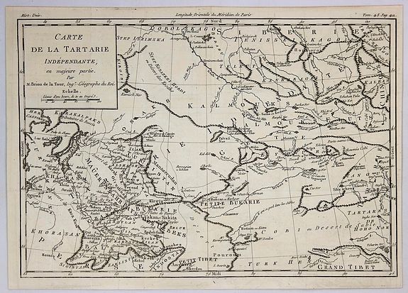 DE LA TOUR, L., Carte de la Tartarie Independante. . ., antique map, old maps