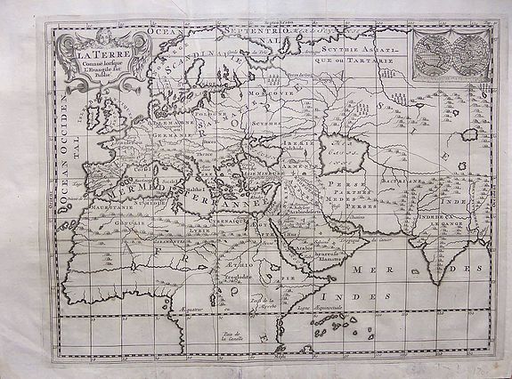 Broucart, Jean François. , LA TERRE Connue lorsque L’Evangile fut Publié., antique map, old maps