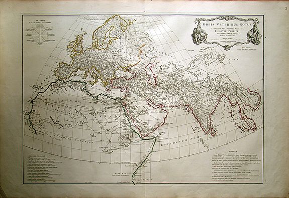 ANVILLE, Jean Baptiste Bourguignon d', Orbis veteribus notus. Auspiciis Serenissimi Principis Ludovici Philippi, Aurelianorum Ducis, publici juris factus., antique map, old maps