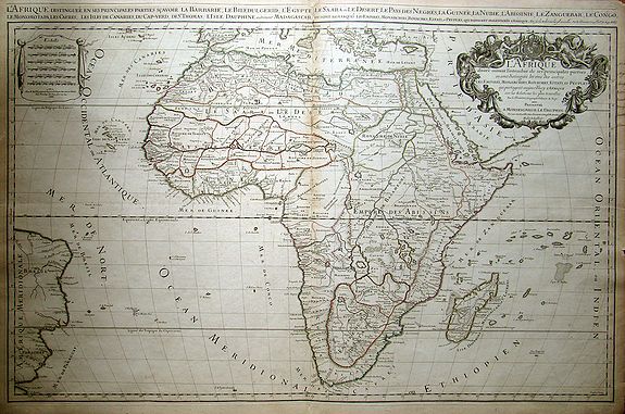 JAILLOT, A.H./SANSON, N., L'Afrique divisée suivant l'estendue de ses principales parties?, antique map, old maps