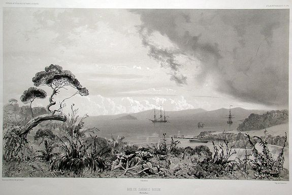 LEBRETON, Baie de Sarah's Bosom (Iles Auckland), antique map, old maps