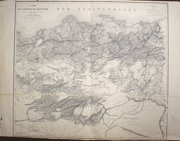 [Collectif], Carte de la Province de Constantine, dress�e Au D�p�t G�n�ral de La Guerre sous la direction de M. le Lieutenant G�n�ral Pelet, antique map, old maps