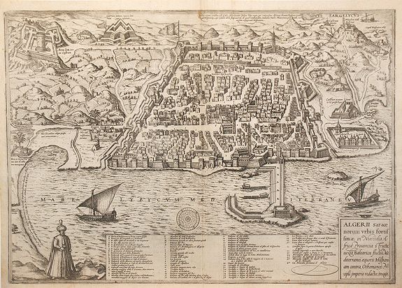 BRAUN, G. / HOGENBERG, F., ALGERII Sarace norum urbis fortissimae., antique map, old maps