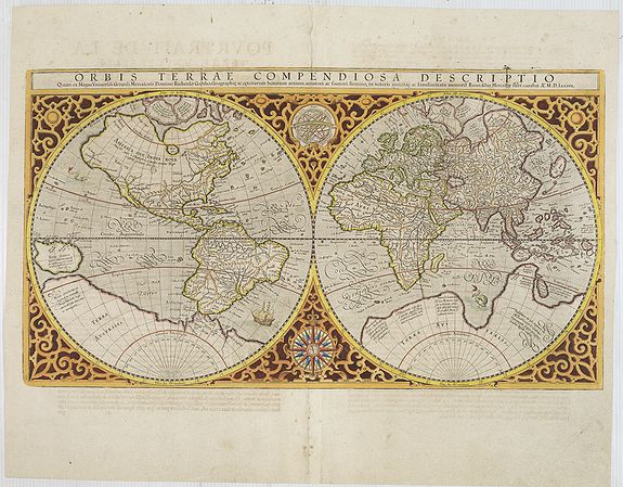 MERCATOR, R. / HONDIUS, J., Orbis Terrae Compendiosa Descriptio., antique map, old maps