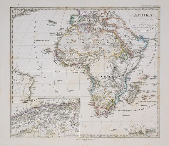 STIELER / PERTHES, Afrika, antique map, old maps