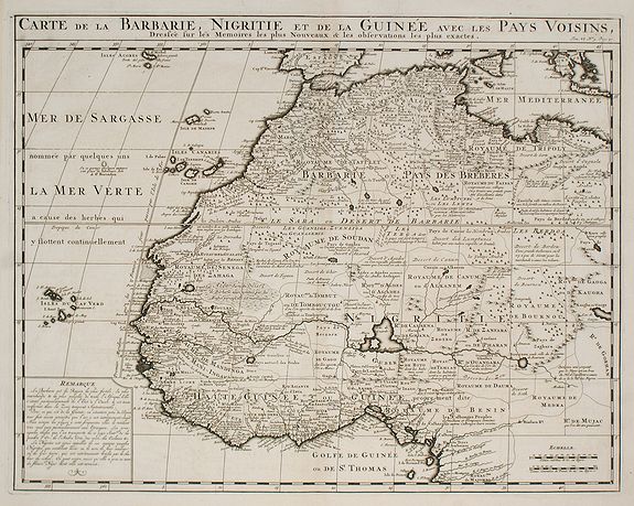 CHATELAIN, H., Carte de la Barbarie, Nigritie, et de la Guinée ?, antique map, old maps