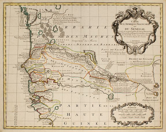 COVENS, J. / MORTIER, C., Carte de l\'Afrique Françoise ou du Senegal.., antique map, old maps