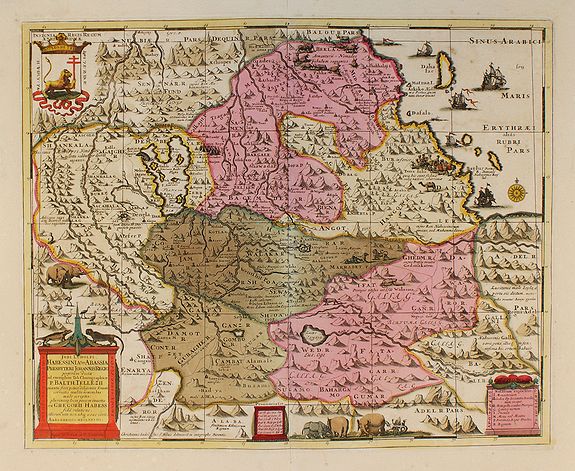 VALK, G. / SCHENK, P., Jobi Ludolfi Habessinia seu Abassia Presbyteri Johannis ?, antique map, old maps
