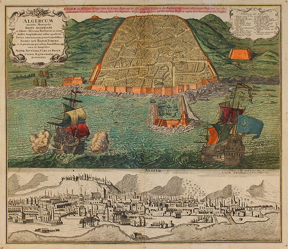 SEUTTER, M., Algercum ?, antique map, old maps