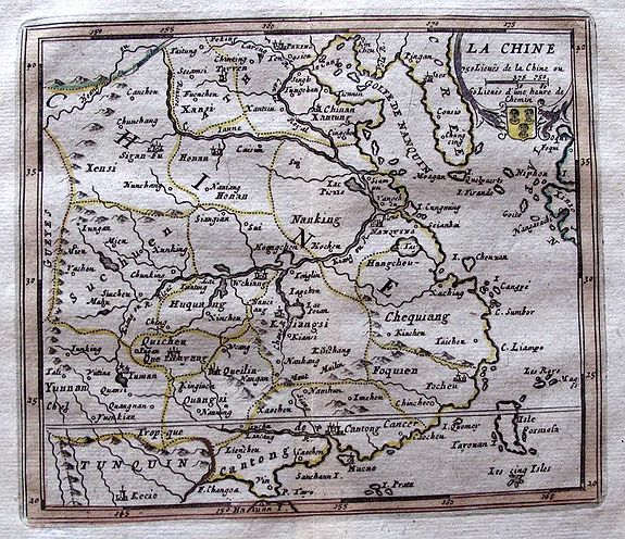 VERDUSSEN, V., La Chine., antique map, old maps